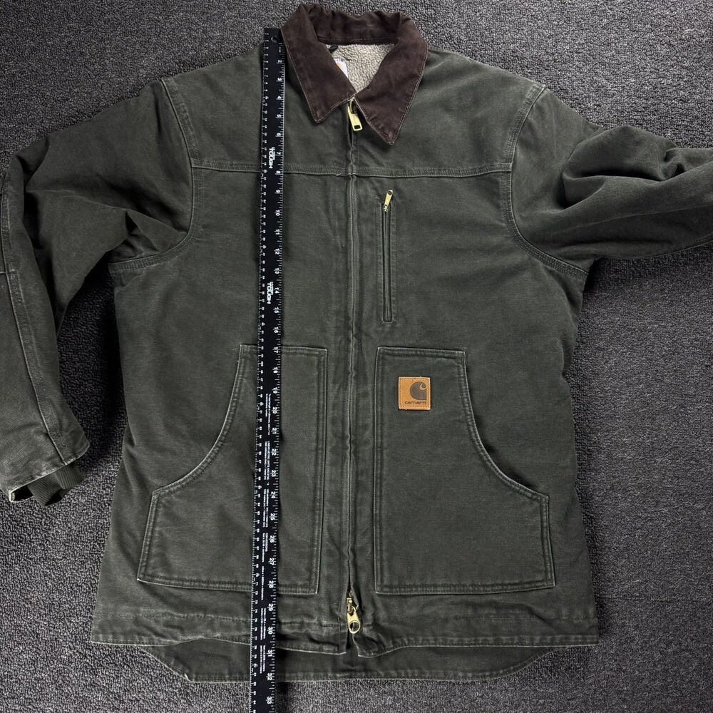 Carhartt Sandstone Ridge Coat Sherpa Lined Jacket Moss Green C61 MOS Mens Medium - Picture 16 of 16